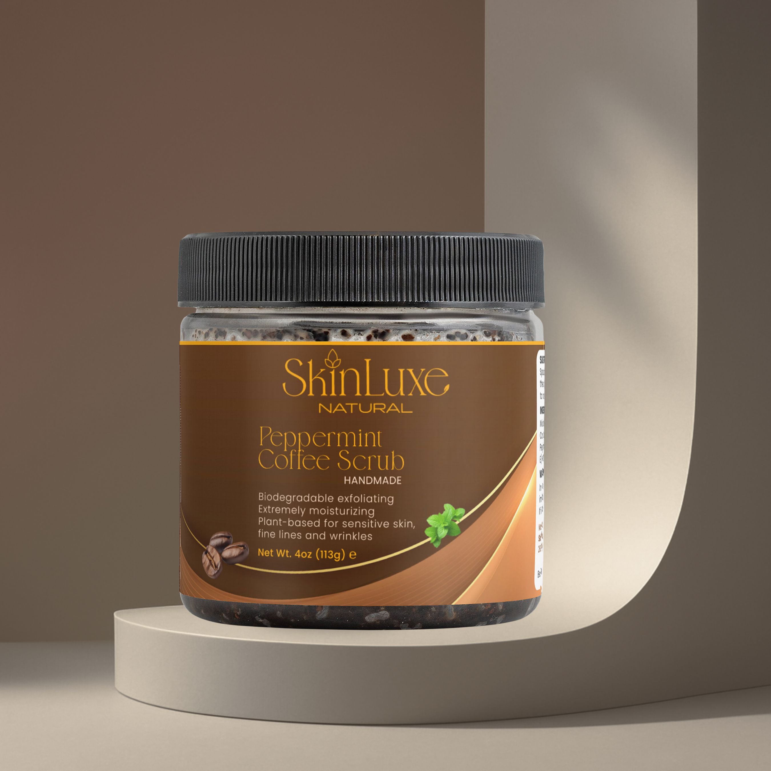 Peppermint Coffee Scrub - SkinluxeNatural